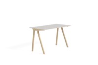 Hay bord - CPH90 - linoleum skrivebord i cremet hvid med lakeret ben i eg (top i off white linoleum) - CPH 90